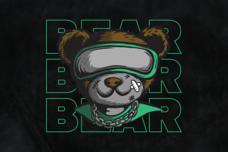 create streetwear tshirt illustration for clothing brand design