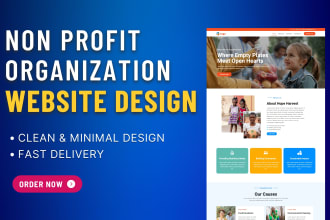 create a modern website for nonprofit organizations, charity and donations