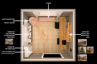 interior decorator for your space with shopping list
