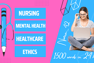 write an amazing nursing, mental health and ethics content