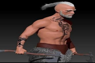 do 3d character modeling, 3d printing, game character