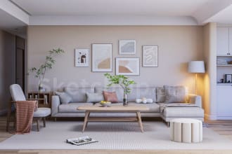 do perfect interior design, floor plan, and exterior design in sketchup