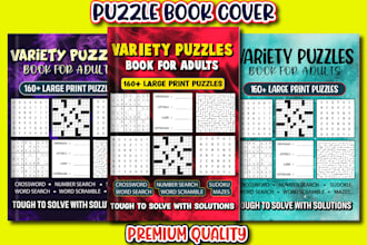 create a variety of puzzle book covers and interiors