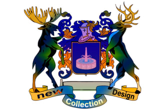 design an awesome family crest logo for you