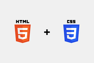 develop website by using HTML and CSS