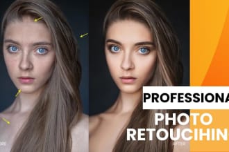 do professional portrait and skin retouching