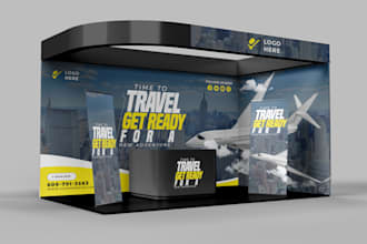design professional trade show booth and event backdrop