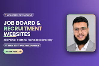 build recruitment website, job board website and staffing agency website