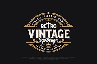 make professional retro vintage logo design