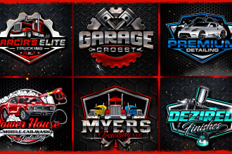 design automotive, trucking,  garage, auto detailing, and car wash logo design