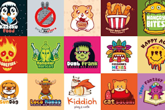design cute cartoon mascot logo