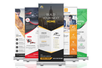 design corporate rollup banner, retractable banner, signage, billboard, backdrop