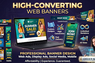 design website banner, web slider, and shopify banner