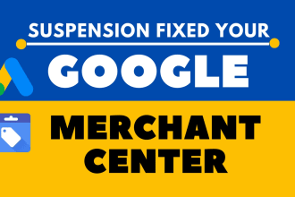fix google merchant center suspension issues and run shopping ads
