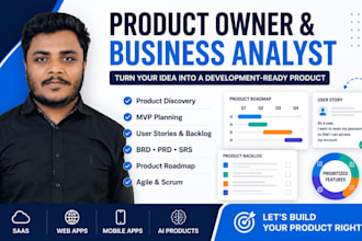 be your product owner and business analyst for saas mvp