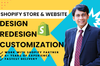 set up design redesign shopify store, dropshipping store, shopify website