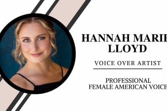 produce professional female american voice over