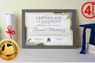 design certificates of awards, completion, achievements, and participations
