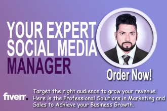 be your social media manager and personal assistant