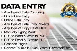 do data entry, copy paste, PDF to word convert