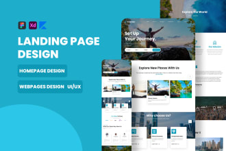 do landing page design in figma, website design