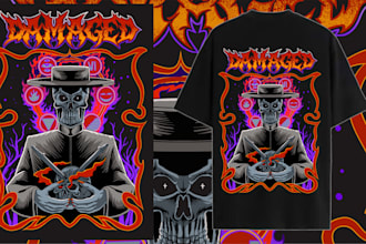 draw awesome halloween, dark, horror llustration no ai