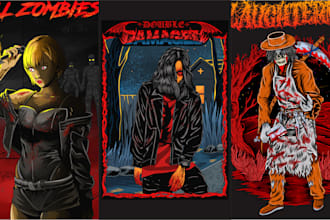create dark art, horror, stoner, doom or skull llustration