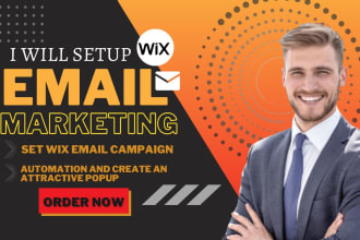 setup wix email marketing template automation and popup or contact form