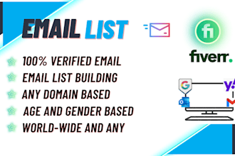 collect active email list leads n any niche based emails for ur business