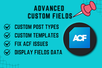 create or customize your advanced custom fields website, acf
