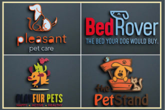 do pet, animal, dog, cat and veterinary clinic logo