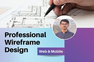 design wireframe for your website or mobile app in figma