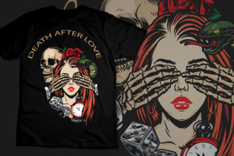 do custom retro vintage t shirt design within 24hrs