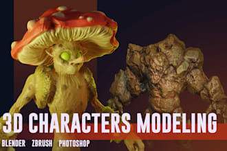 do creature or character 3d modeling