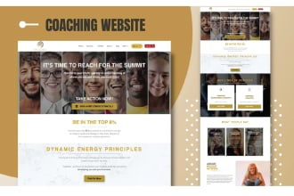 design an online coaching website, life coaching website,