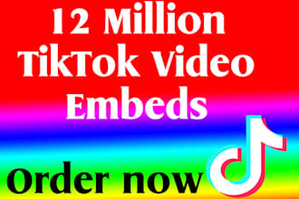 do 12 million tiktok video embeds