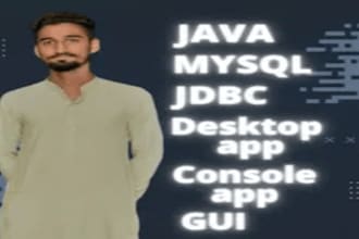 develop java swing, fx, console based projects and desktop applications with gui