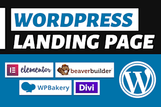 build figma to wordpress landing page with elementor, divi, wpbakery, beaver