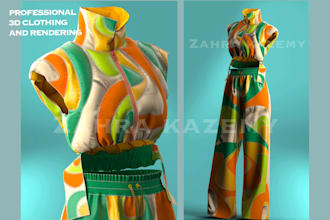 3d clothing of all kinds and rendering