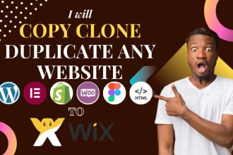 copy clone duplicate any website or figma to wix