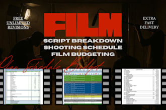 do breakdown, schedule and budget your film professionally
