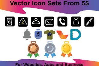 design creative icons, pictograms for web, app and business