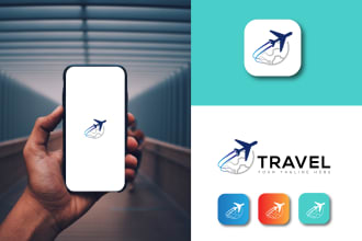 design modern, minimalist travel and tour app logo
