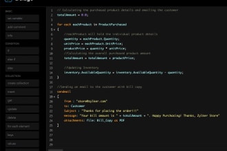 write deluge scripts in zoho