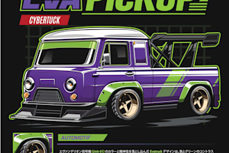 draw car vector illustration automotive for t shirt design