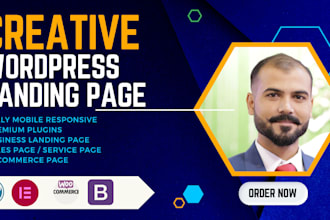 create elementor pro or wpbakery responsive wordpress landing page