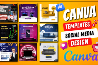 design pro social media posts content ads and canva templates