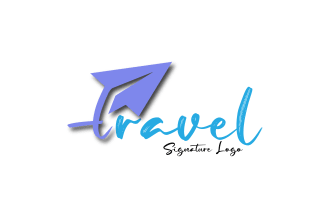 do unique handwritten and luxury travel signature logo