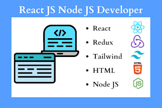 develop react js node js web app