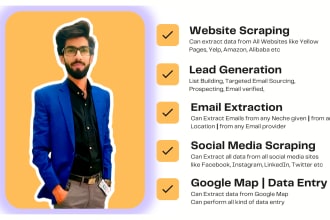 be your data scraper, email extraction